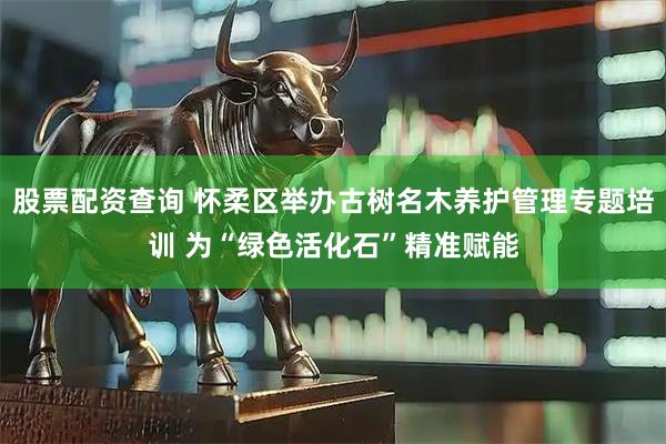 股票配资查询 怀柔区举办古树名木养护管理专题培训 为“绿色活化石”精准赋能